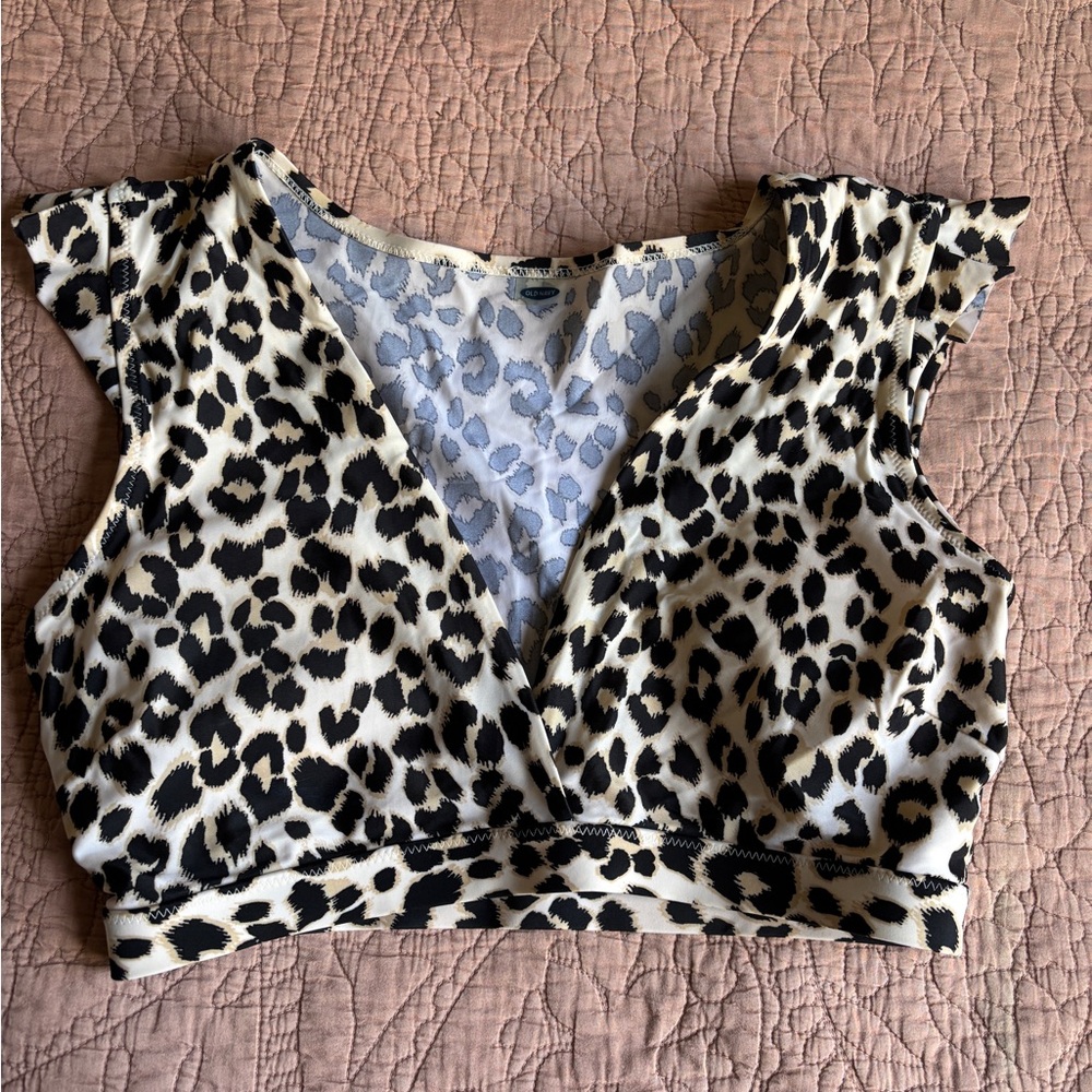 Leopard Print Women's swim top